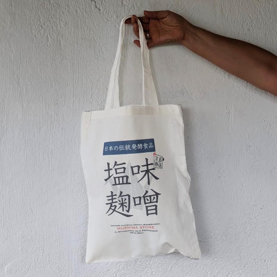 Tote Bag Kanji Jepang “Miso & Shiokoji” | Ikushima Store 2