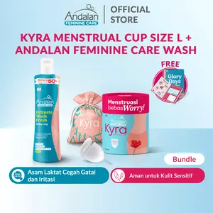 Andalan Kyra Menstrual Cup Size L + Andalan Feminine Care Intimate Wash Fresh (FREE Period Tracker)