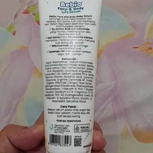 Bebio Face & Body Baby Serum 80g – Pelembab kulit Wajah dan badan Bayi & Anak dengan 8x Amino Acid- Tidak Lengket dan Aman untuk Bayi Sensitif-Mencerahkan dan Meredakan Iritasi