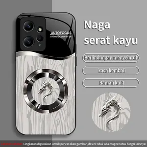 Berlaku untuk [Redm1 Note 12 4g] casing ponsel sederhana kelas atas anti sidik jari anti jatuh casing ponsel kaca temper 115