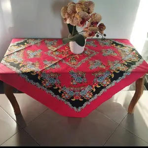 Taplak meja segi 4 motif batik, bahan katun