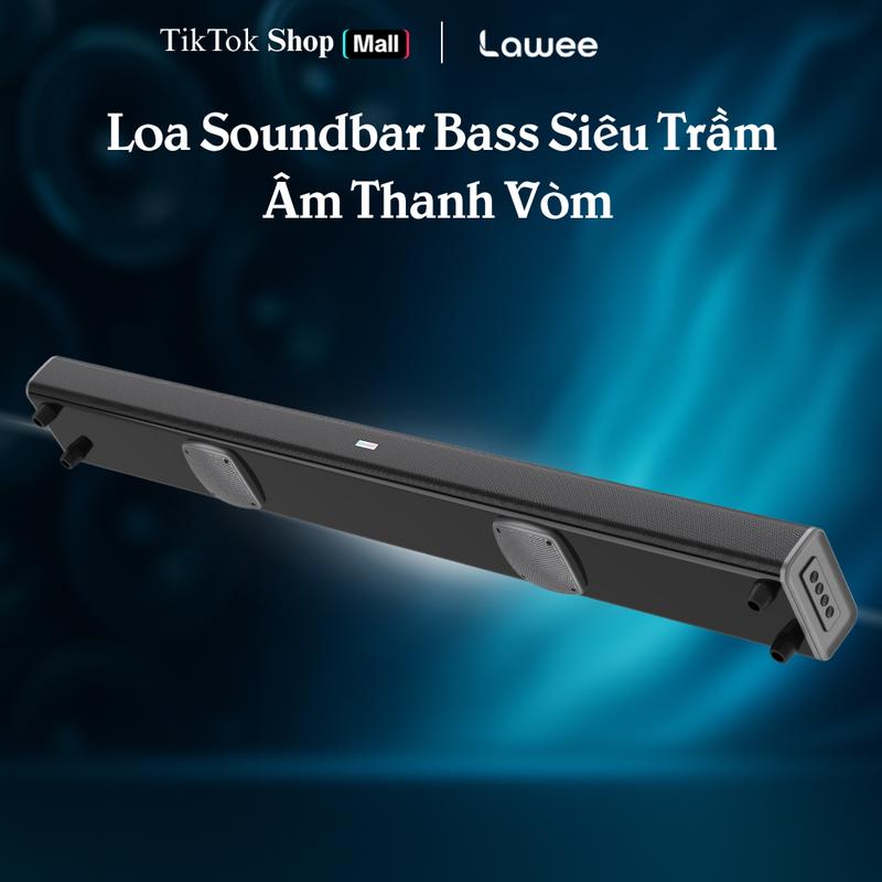   LAWEE LIVE   Loa Soundbar Màu Đen Bass Siêu Trầm – Loa Thanh Bluetooth Kèm Điều Khiển Cho TV & Máy Chiếu Xem Phim Rạp Tại Gia 