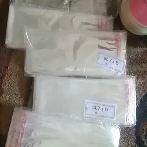 Plastik Seal OPP 7x15 (100 lembar) / Plastik Uang Kertas 7 x 15 Bening Lem Rekat Sendok Prasmanan Tisue Undangan pakaian