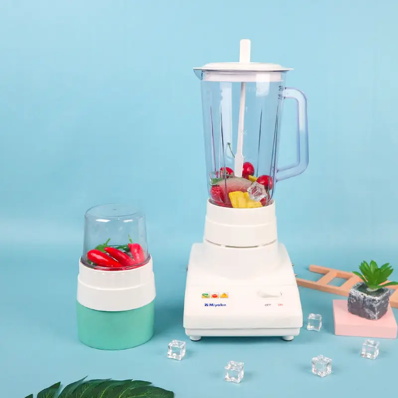 BLENDER MIYAKO PLASTIK 3IN1 102 PL 3 Tabung 1 LITER - BLENDER MIYAKO PLASTIK 2IN1 101 PL 2 Tabung 1 LITER pisau stainless mesin | GARANSI 1 TAHUN 2