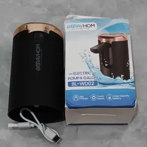 (COD)Bravhom Pompa Galon Electric Dapat Dilipat USB Dispenser Portable Galon Air Elektrik