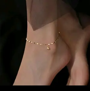 gelang kaki wanita titanium anti karat terbaru liontin