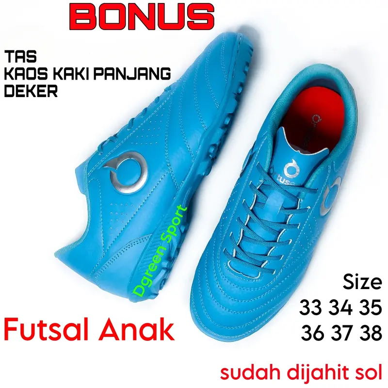SEPATU FUTSAL ANAK KECIL JUNIOR ORTUSEIGHT_TERBARU SIZE 33 34 35 36 37 38 SEPATU FUTSAL ANAK SOL GERIGI TURF MINI SOCER SOCCER SOKER DEWASA BONUS TAS KAOSKAKI DEKER SEPATU FUTSAL ANAK KULIT TERLARIS BONUS TAS SEPATU KAOS KAKI DEKER 0