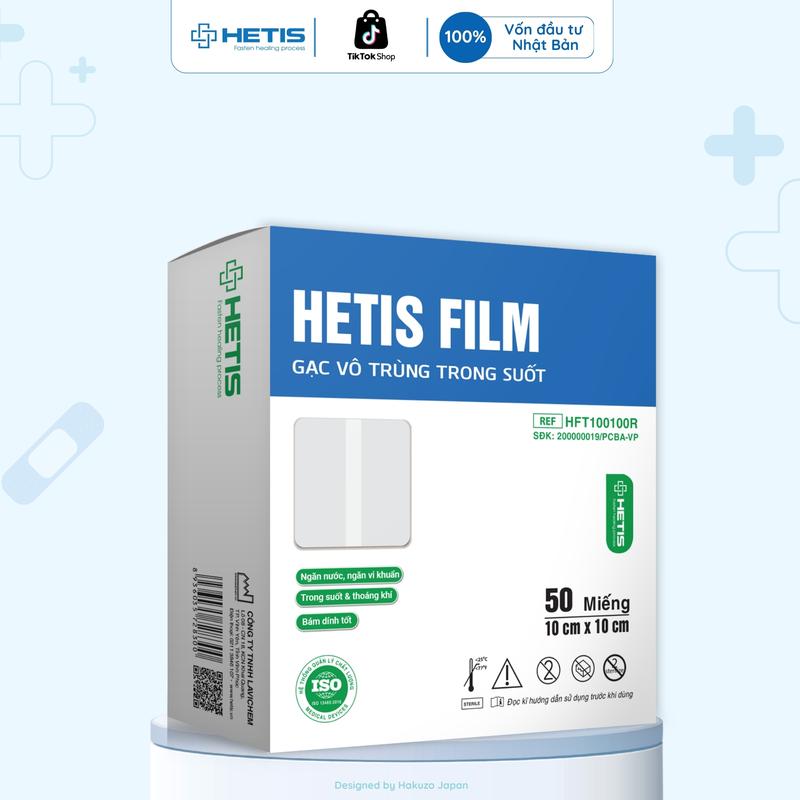 Miếng gạc Hetis Film trong suốt chống nước vào tai khi tắm, khi bơi
