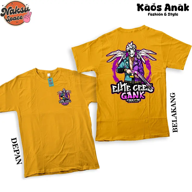 KAOS KAOS ANAK FREE FIRE ELITE CEES SAYAP BAJU FF ANAK 4
