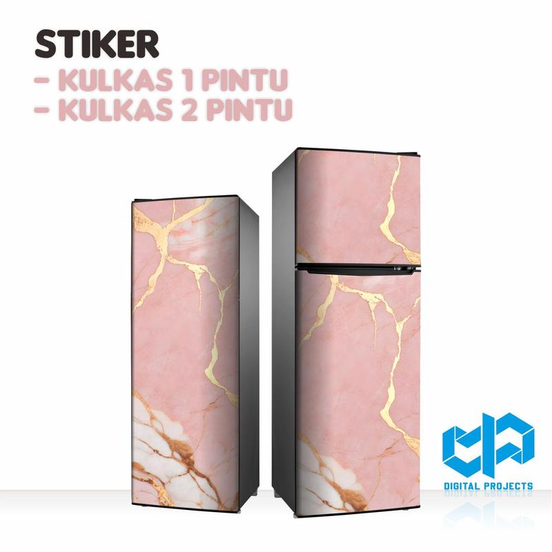Sticker Kulkas 1 Pintu 2 Pintu Stiker Motif Digital Project KODE : SET1-53 7