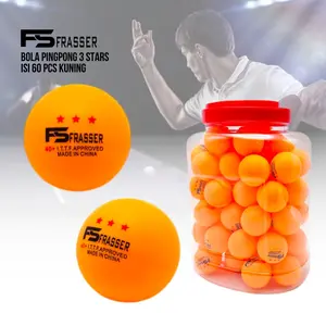 Bola Pingpong Frasser Seamless 40+ Bintang 3 ABS BLPP 01 - 60 Bola/Toples - Outdoor, Ball