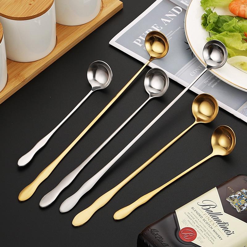 Muỗng Khuấy Dầu Bằng Thép Không Gỉ Tay Cầm Dài Tiện Dụng