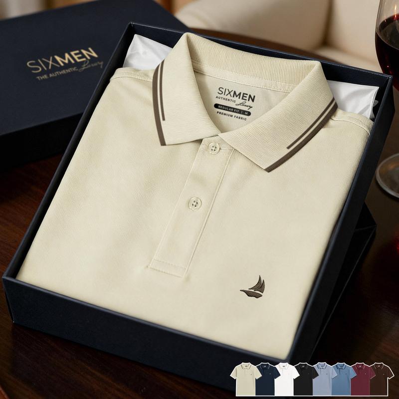 Áo polo nam cao cấp có cổ GALIO [Tặng Kèm Hộp Quà] Vải cá sấu FeelMax thoáng mát - SIXMEN