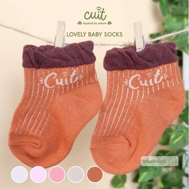 CUIT Ruffle Socks Kaos Kaki Anak Perempuan Lovely - Toddler Socks 6 - 12 Bulan - Kaos Kaki Lucu 4