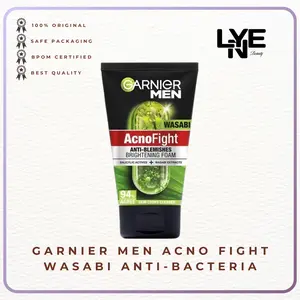 Garnier Men Acno Fight Wasabi Anti Bacteria Anti Blemishes Brightening Foam Skin Care 100ml / 50ml Sabun Cuci Muka Jerawat Garnier Men Acno Fight Wasabi Anti Bacteria Anti Blemishes Brightening Foam Skin Care 100ml / 50ml Sabun Cuci Muka Jerawat