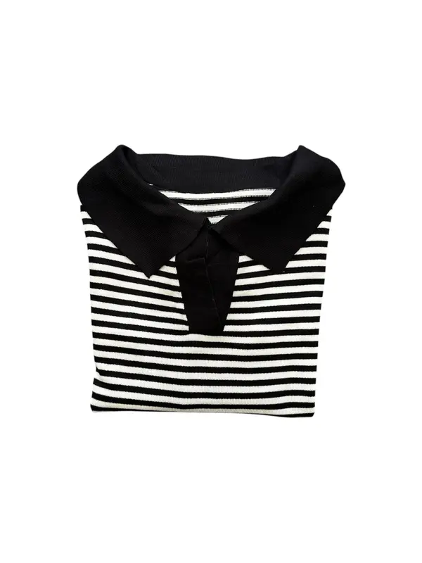 Atasan Wanita Garis-garis Collar /T-shirt Wanita /Mories Fashion 4