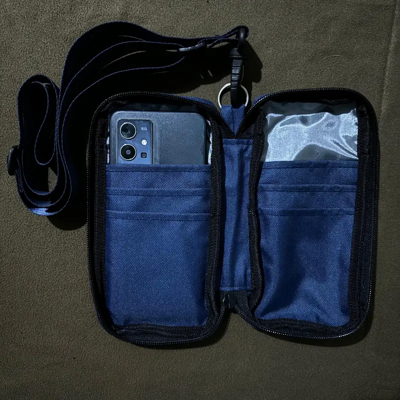 Tas Slempang Cordura Poot It Polos Terbaru - Nylon Cordura & Japan Satin - Hitam, Selempang 2