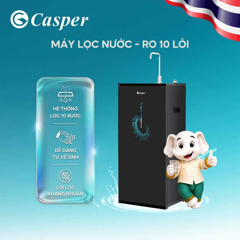 Máy lọc nước tinh khiết Casper WH-D6V1 - Bổ sung Hydrogen & Alkaline Plus 10 lõi