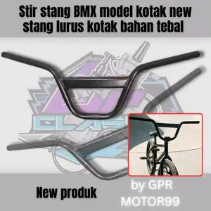 GPR MOTOR99 Stir Stang BMX Model Kotak New Stang Lurus Kotak Bahan Tebal untuk Sepeda BMX