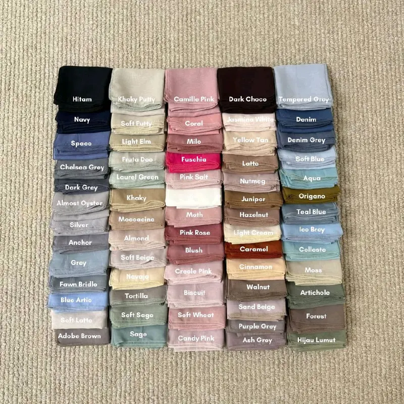 Alfal Basic Scarf, Hijab Segi Empat Bella Scarf, Hijab Bella Polycotton Anti Meleyot Kerudung Square Muslim Wanita Nyaman 3