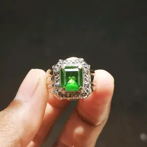 Cincin Titanium Batu Hijau Kalimantan Super Kualitas - Rings