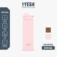 Gambar Tyeso TS-01034 Doff Tumbler Botol Minum 600ml  Stainless Steel Anti Tumpah Double Vacuum Insulated Sports - Light Pink 201-34 dari Tyesoofficial.id Kota Tangerang 1 Tokopedia