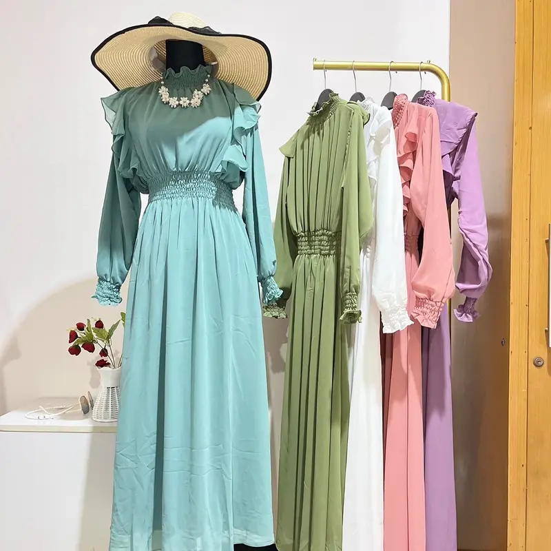 Dress Mirae Wear Korean Long Dress Vintage Dress Pesta Dress Summer Dress Elegan Slevee 4