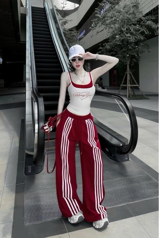 Product Introduction of Bộ 3in1 2 áo 2 dây BLING, quần da cá cạp chun chạy sọc dáng xuông THUHOANG4994 11
