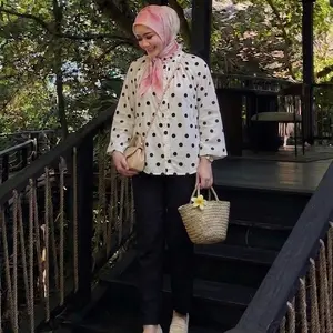 RUMY Blouse Polkadot Viral-Atasan Polkadot Rayon-Blose Polkadot Polos Kekinian  ByRumy.Daily