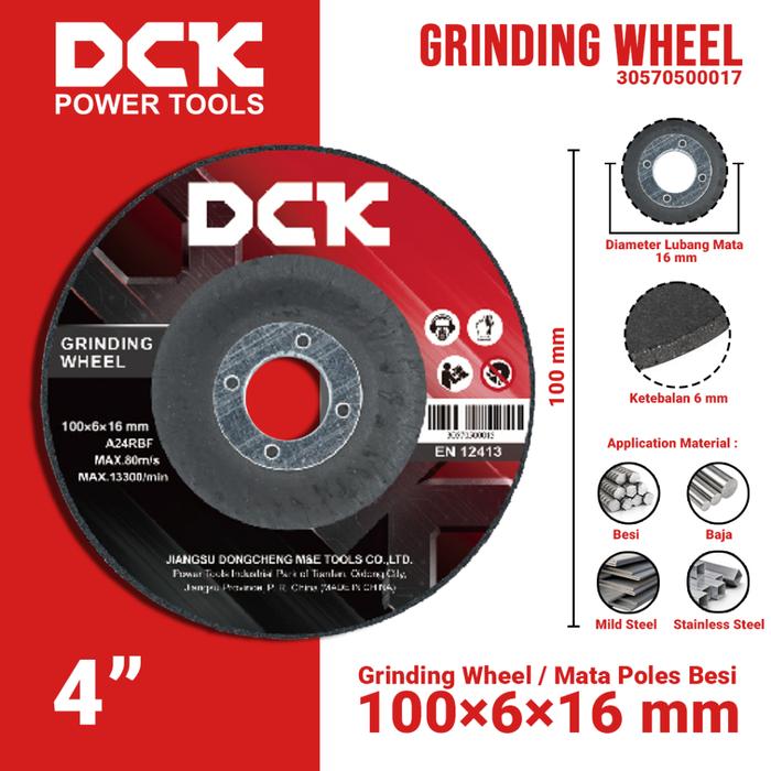 Gambar DCK Grinding Wheel 4 Inci / Mata Poles Besi 100×6×16 mm dari DCK Power Tools Indonesia Kota Administrasi Jakarta Barat Tokopedia