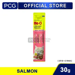 Me-O Snack Kucing Creamy Treats Salmon 2's 30 Gr