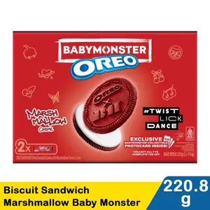 Oreo Baby Monster Marshmallow Creme Isi 2 x 110gram With Exclusive BabyMonster Collectible Photocard Inside