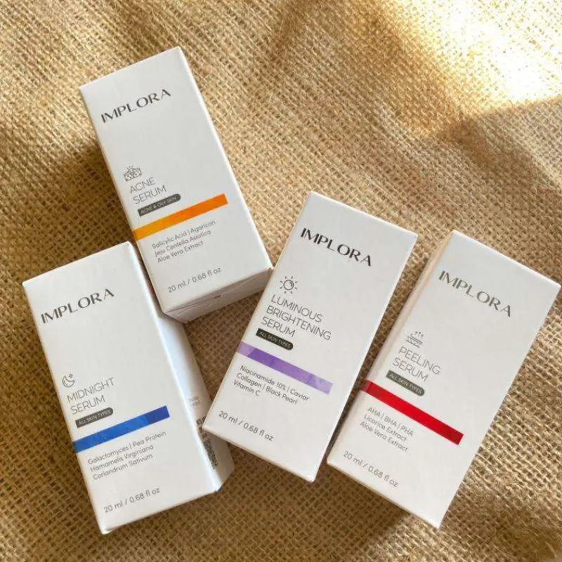 IMPLORA Serum Wajah 20ml | Implora Face Serum Luminous Brightening Acne Midnight Peeling 2