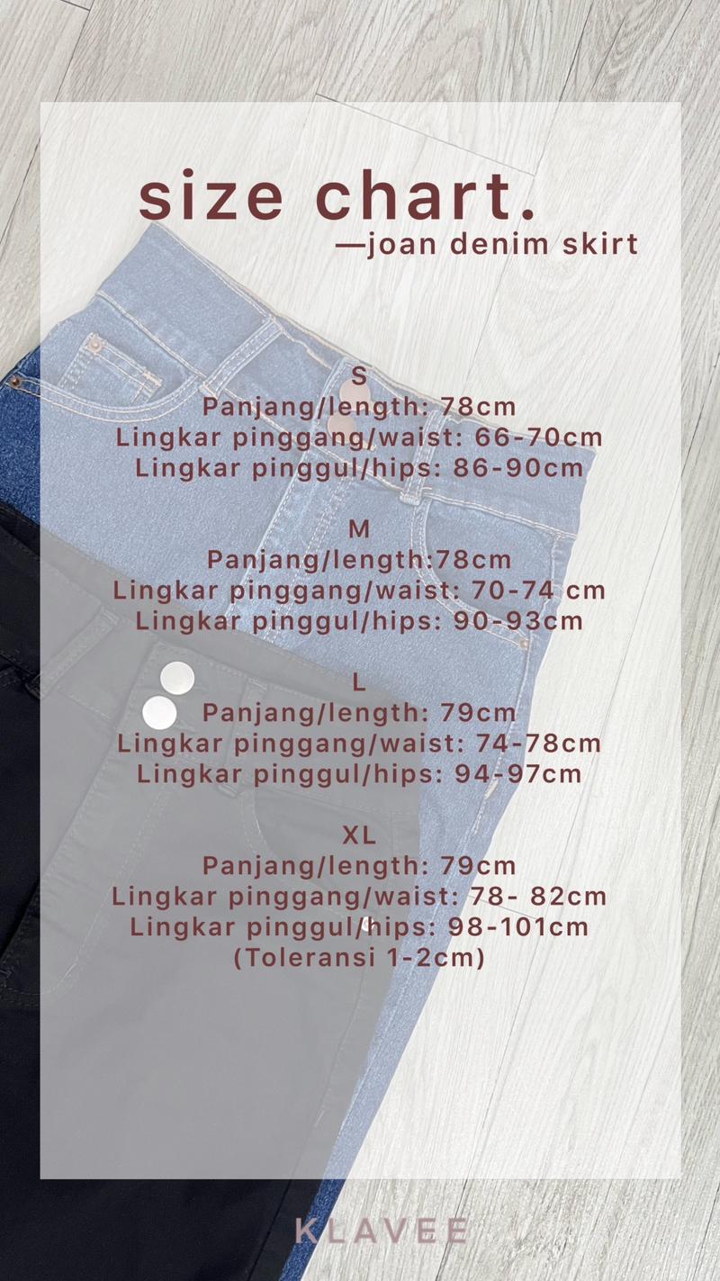 Product Introduction of KLAVEE — JOAN DENIM SKIRT STRETCH / Rok Jeans Midi Wanita / High Waist Stretch Melar Korean Style 0