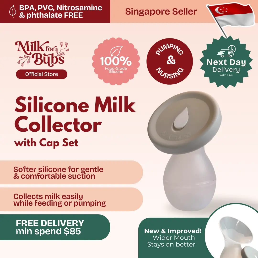 [Milkforbubs] Extra soft NEW ERGONOMIC DESIGN Silicone Manual Breastmilk Collector nursing pregnant breastfeeding Milk Collection
