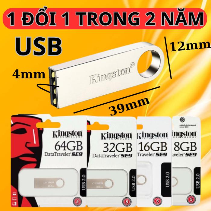  Usb Kingston ĐỔI MỚI 2 NĂM 128g 64gb 32gb 16gb 8gb 4gb 2gb nhỏ gọn Dtse9 Dt101 Cz33 U202 