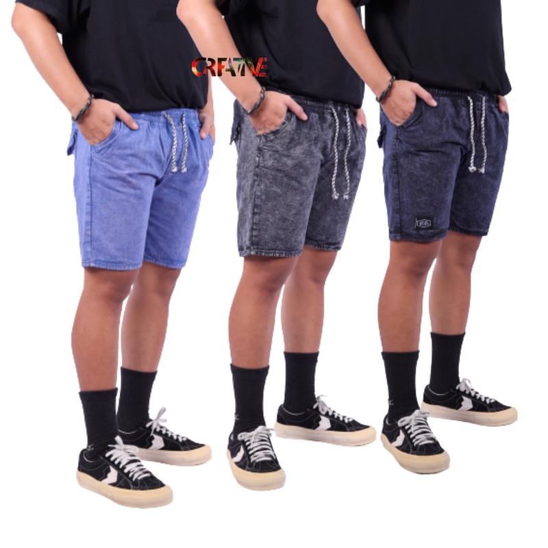 Boardshort Pria Denim 100rb Dapet 3pcs / Celana Pendek Pria Dewasa 1