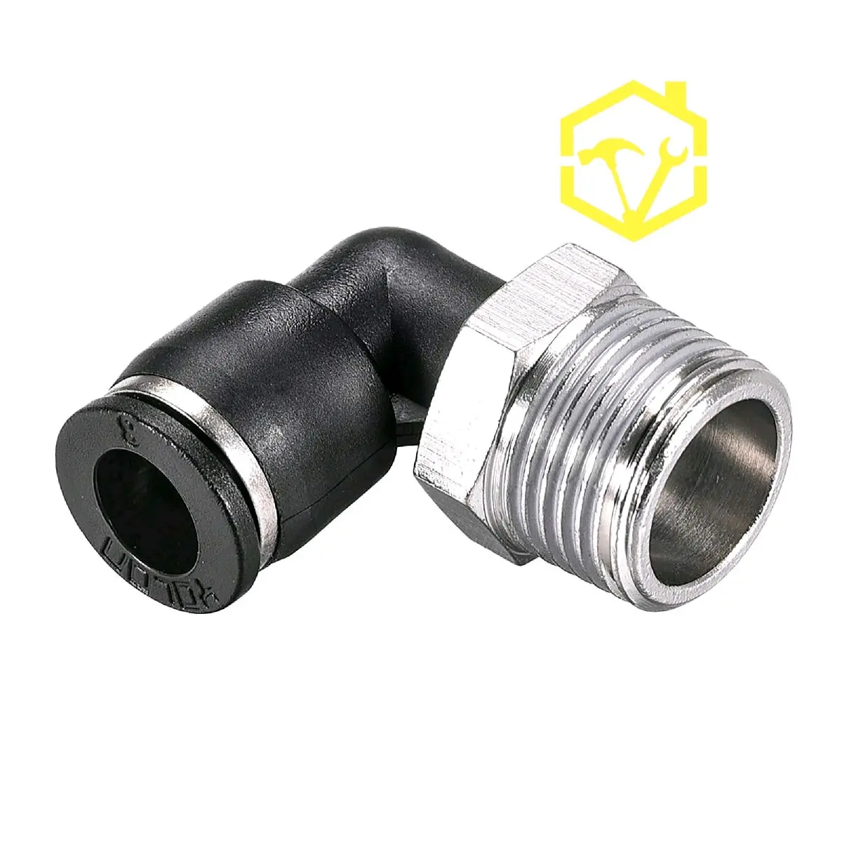 GPL One Touch Male Thread Pneumatic Elbow Connector GPL 4-M5 6-M5 6-01 6-02 6-03 6-04 8-01 8-02 8-03 8-04 10-01 10-02 10-03 10-04 12-01 12-02 12-03 12-04