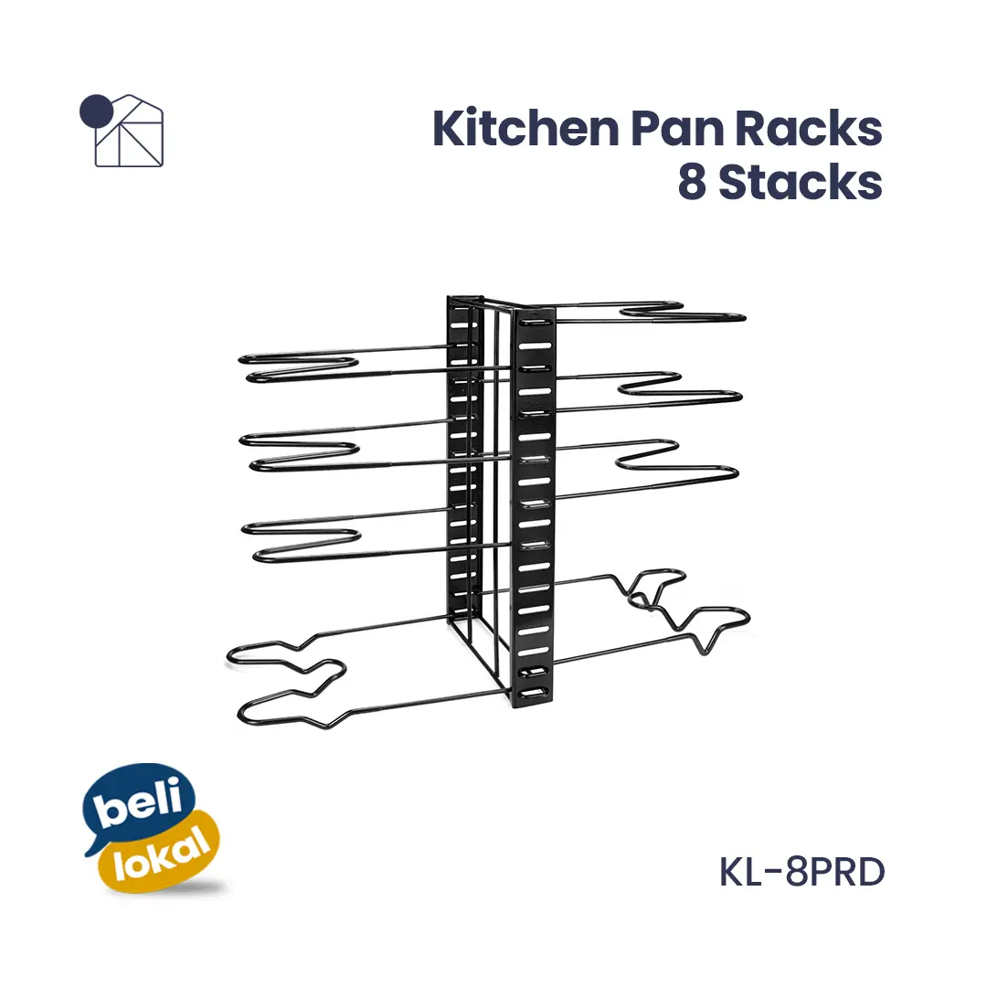 Kanso Living Rak Panci Rak Dapur Serbaguna 8 Susun Rack Stainless
