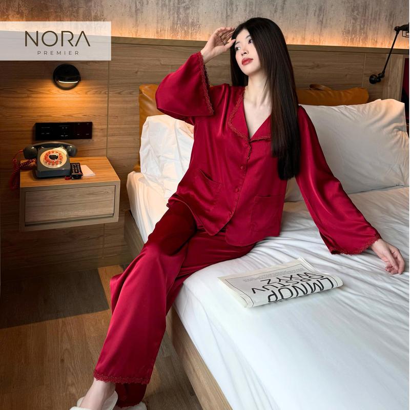  NORA Bộ Đồ Ngủ NOEL Pijama MS3155T Lụa Latin Cao Cấp Thiết Kế Hiện Đại Viền Ren Nổi Sang Trọng Chất Liệu Mềm Mịn Thấm Hút Mồ Hôi Tỉ Mỉ Cẩn Thận 