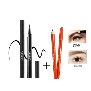 PAKET 2IN1  Eyeliner Hitam + Pensil Alis Orange Coklat / Hitam