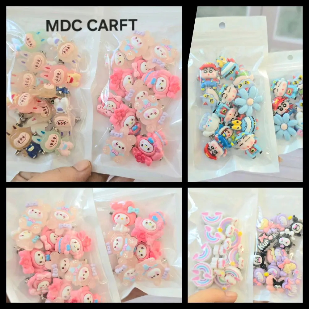 Bros Clay Karakter isi 6PCS Peniti Bros Lusinan Bros Hijab dengan Desain Unik dan Warna Cerah