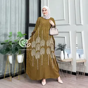 Kaftan Atina Busui Super Jumbo Batik Rayon Premium Adem Tebal Nyaman