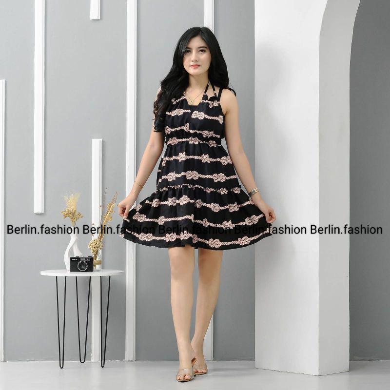 Dress mini Malika sexy look bahan rayon premium motif Tye dye Daster Midi