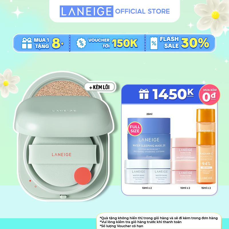 Phấn nước trang điểm siêu nhẹ che khuyết điểm mịn lì LANEIGE NEO Cushion Matte 15gx2 Kèm lõi thay thế Cosmetic Mỹ Phẩm Women