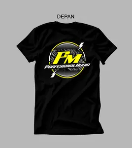 Kaos tshirt PM AUDIO madiun bahan combed 24s sablon plastisol premium