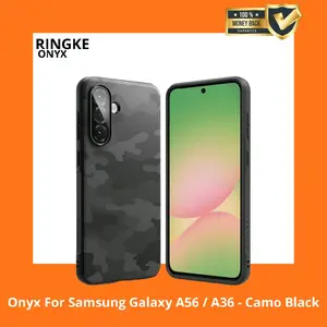 Ringke Onyx Case Untuk Samsung Galaxy A56 / A36 - Camo Black Original