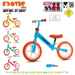 Sepeda Anak Balance bike Push Bike Tanpa Pedal EXOTIC ET 2017