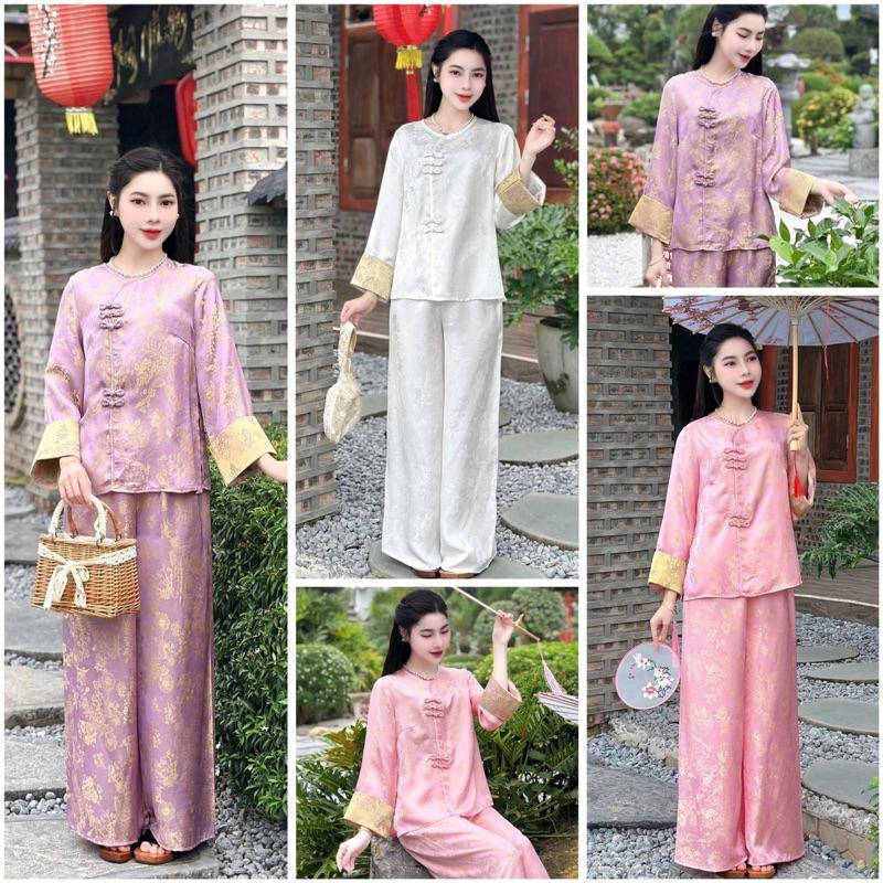 Linh Tước-Pháp Phục Việt Ngọc Minh Châu Bộ quần áo đi chùa cao cấp