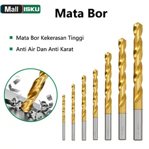 ISKU Mata Bor HSS Set 3-12mm Masonry Drill Bits 10pcs/5pcs Kekerasan Tinggi Anti Air Dan Anti Karat